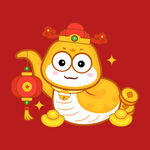 手绘卡通小蛇 