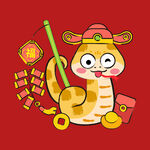 手绘卡通小蛇 
