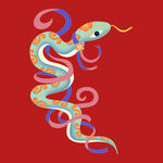 手绘卡通小蛇