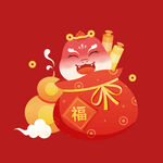 手绘卡通小蛇 