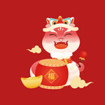 手绘卡通小蛇 