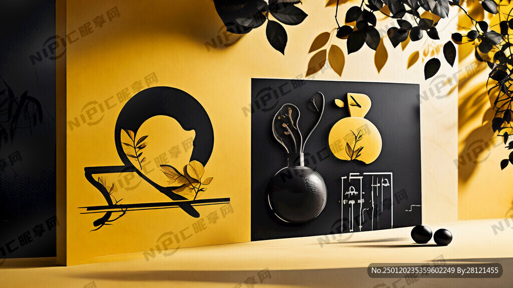 黄色底板 黑色字 养生内容广告