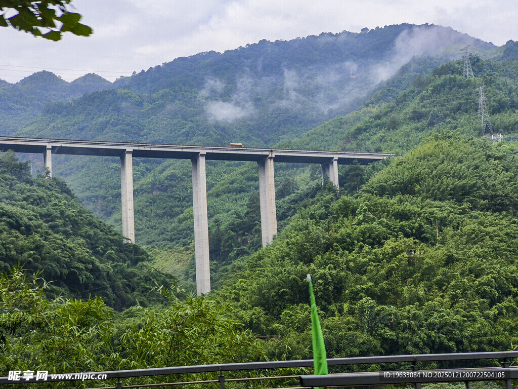 穿越在高山中的公路