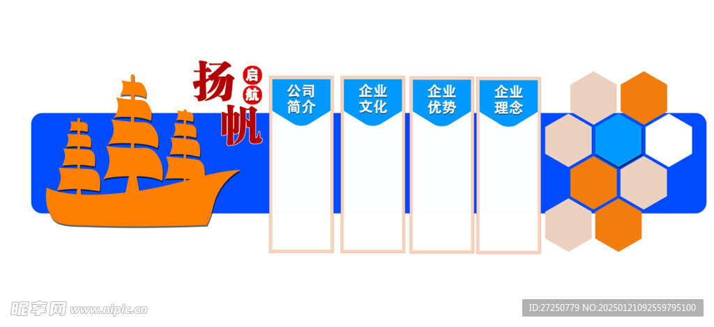 企业文化墙 扬帆起航