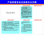 产品质量安全主题责任公示牌