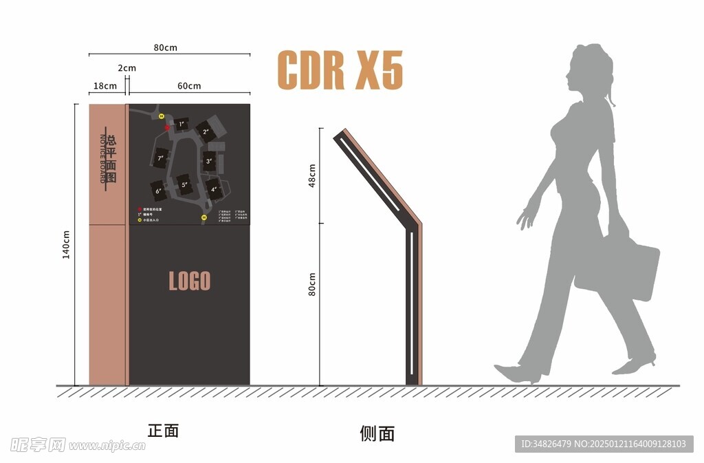 小区总平图标识牌