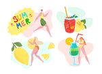 夏日度假插画