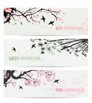中国风水彩手绘矢量banner