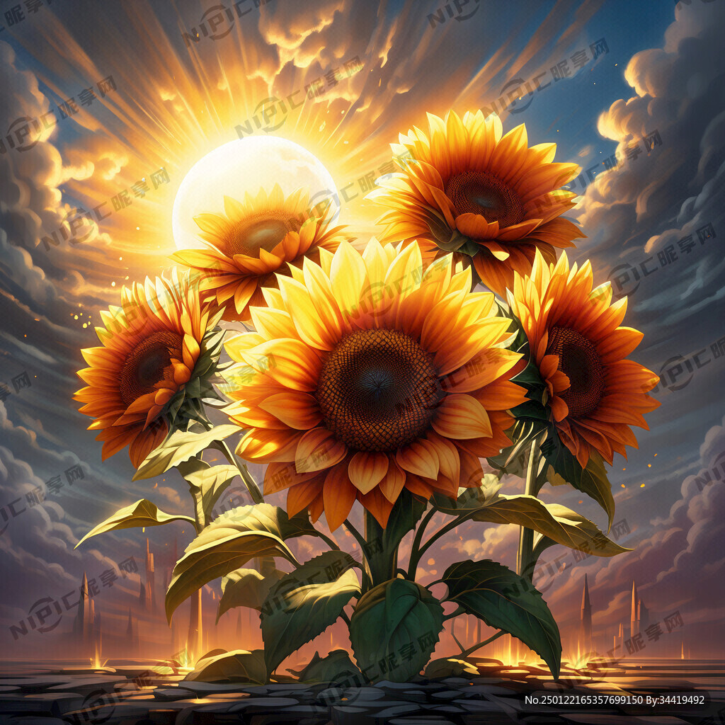 大向日葵 6朵 高清 大内存