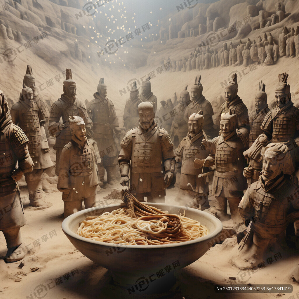 兵马俑吃油泼面
