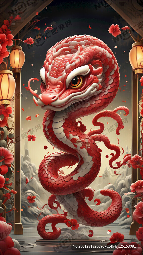 蛇年氛围 造型 喜迎蛇年