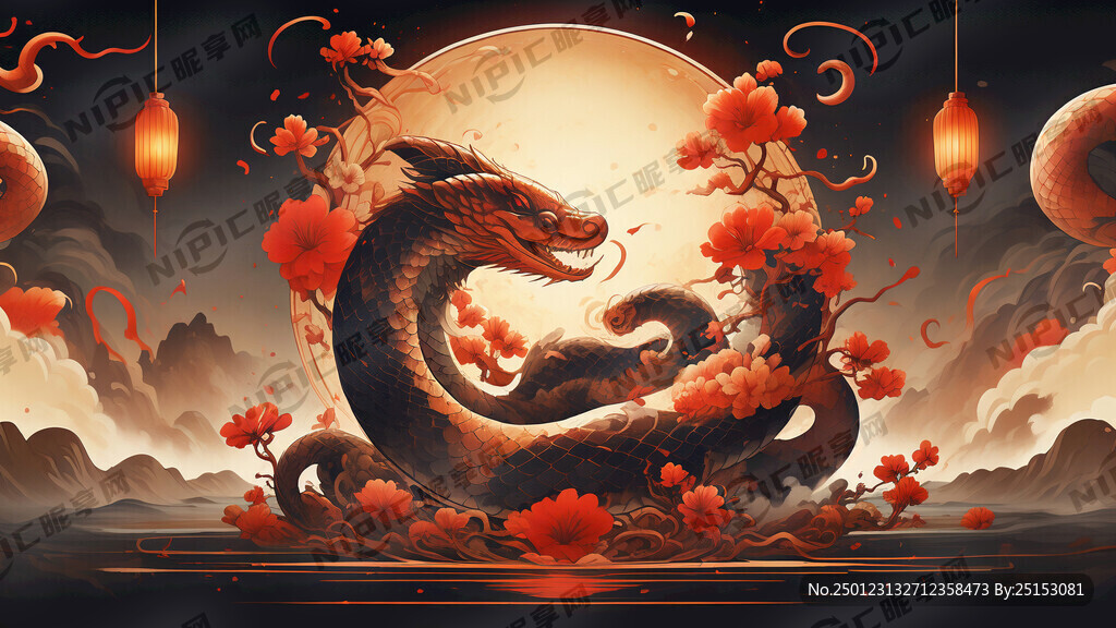 插画蛇年 蛇年插画合集