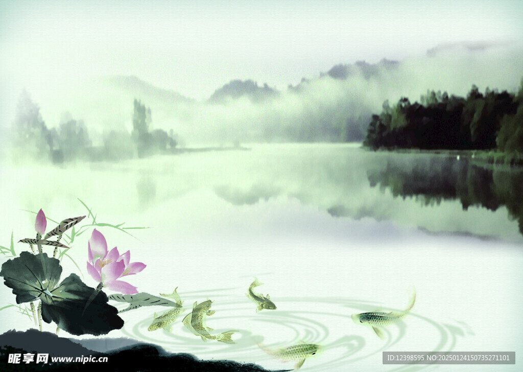 水墨山水背景