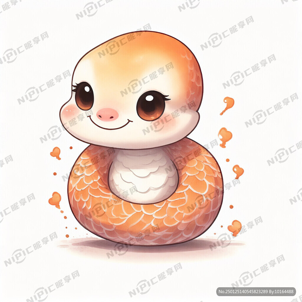 蛇年卡通小蛇 大脑袋小身子