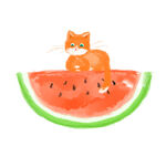 手绘卡通猫
