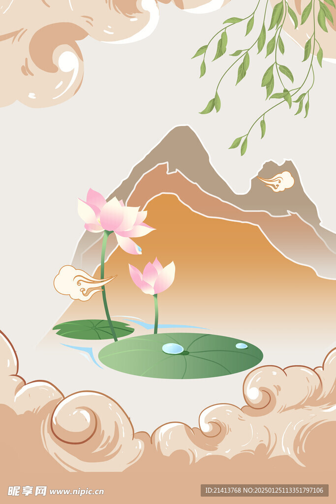 国潮古风山水