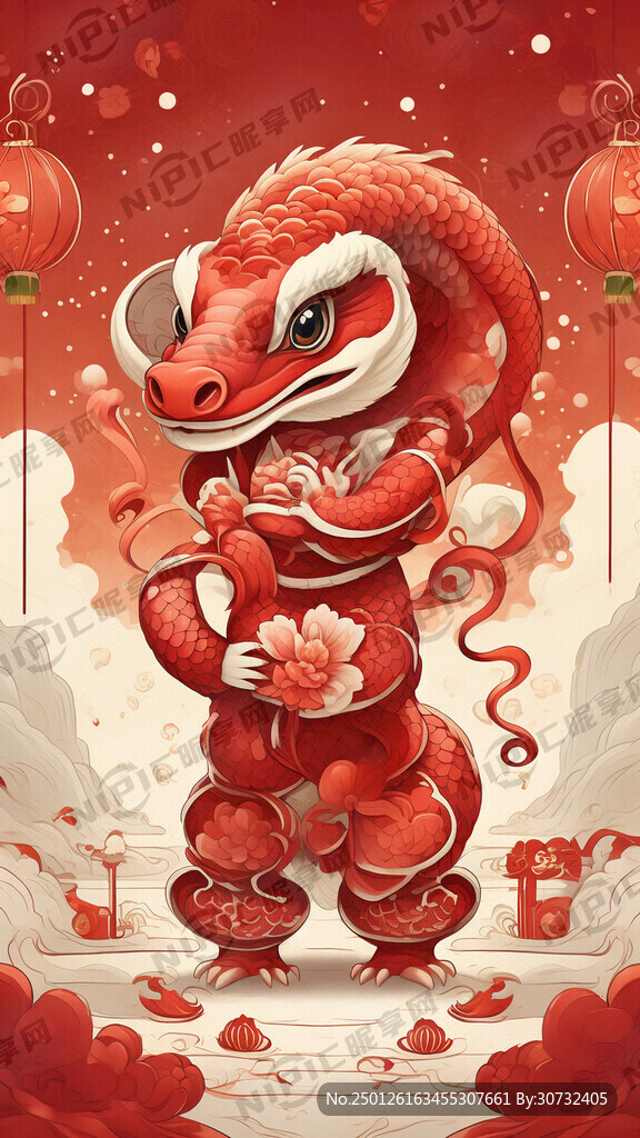蛇年春节祝福海报 喜庆氛围