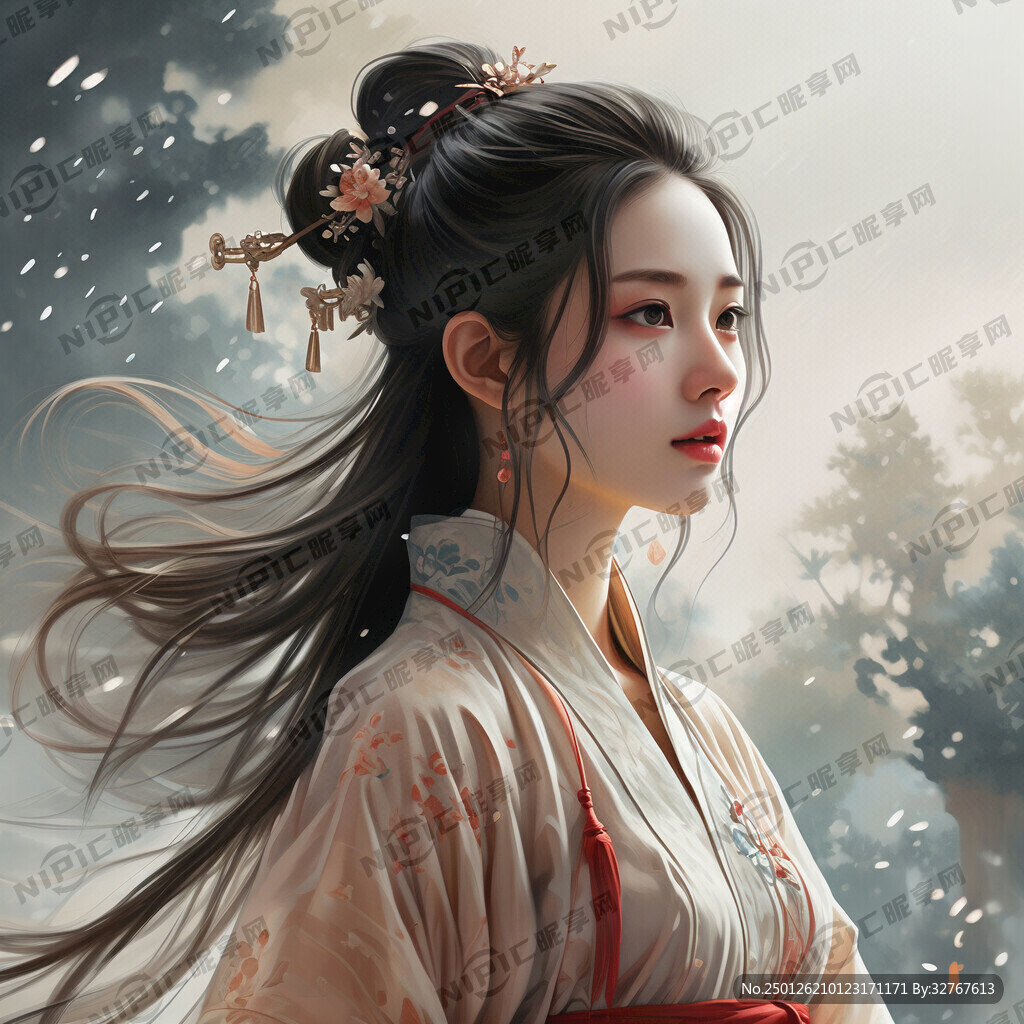 汉服美女 古风美女 侧脸