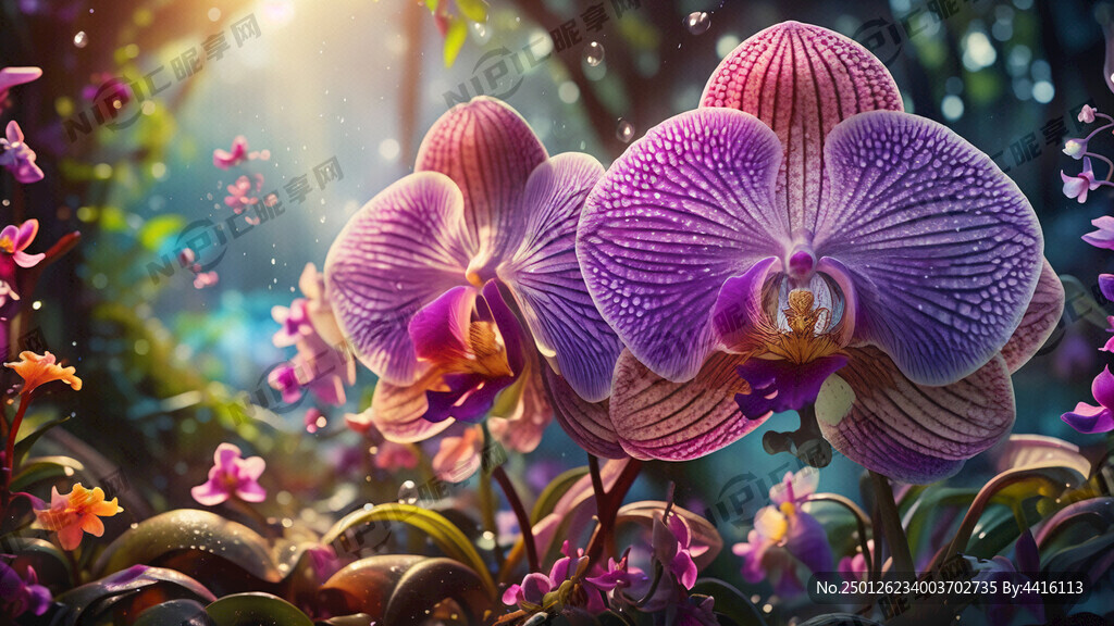 3种兰花 梦幻色彩