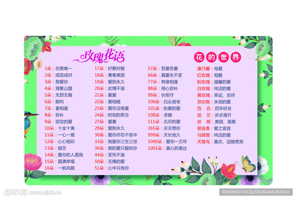 玫瑰花语