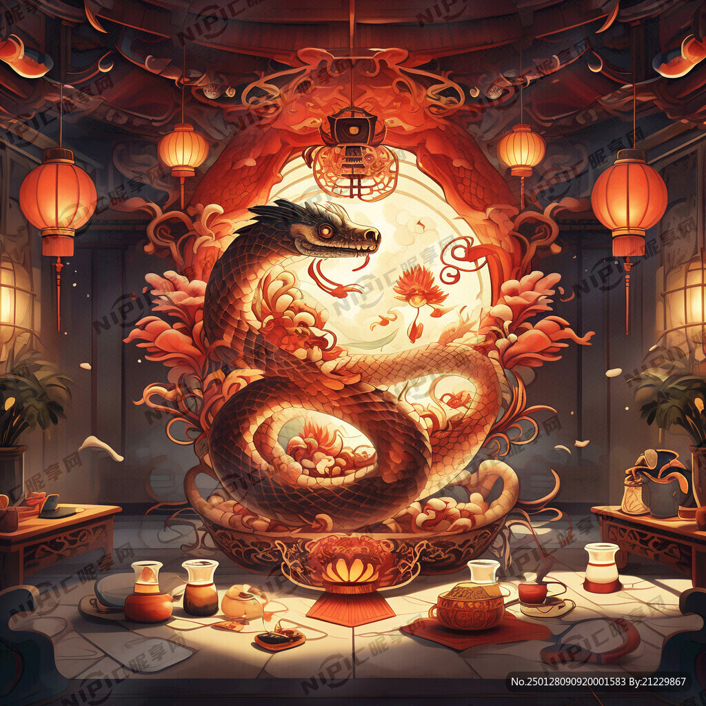 蛇年室内设计海报