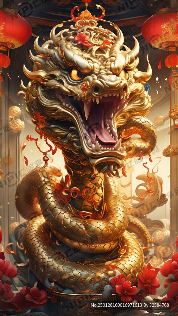 金蛇神像春节喜庆