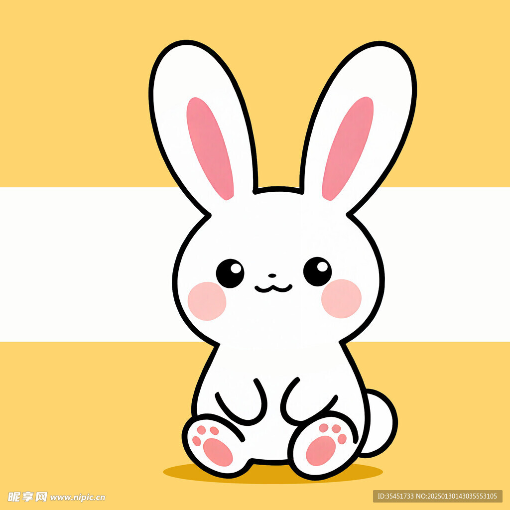 手绘卡通兔兔
