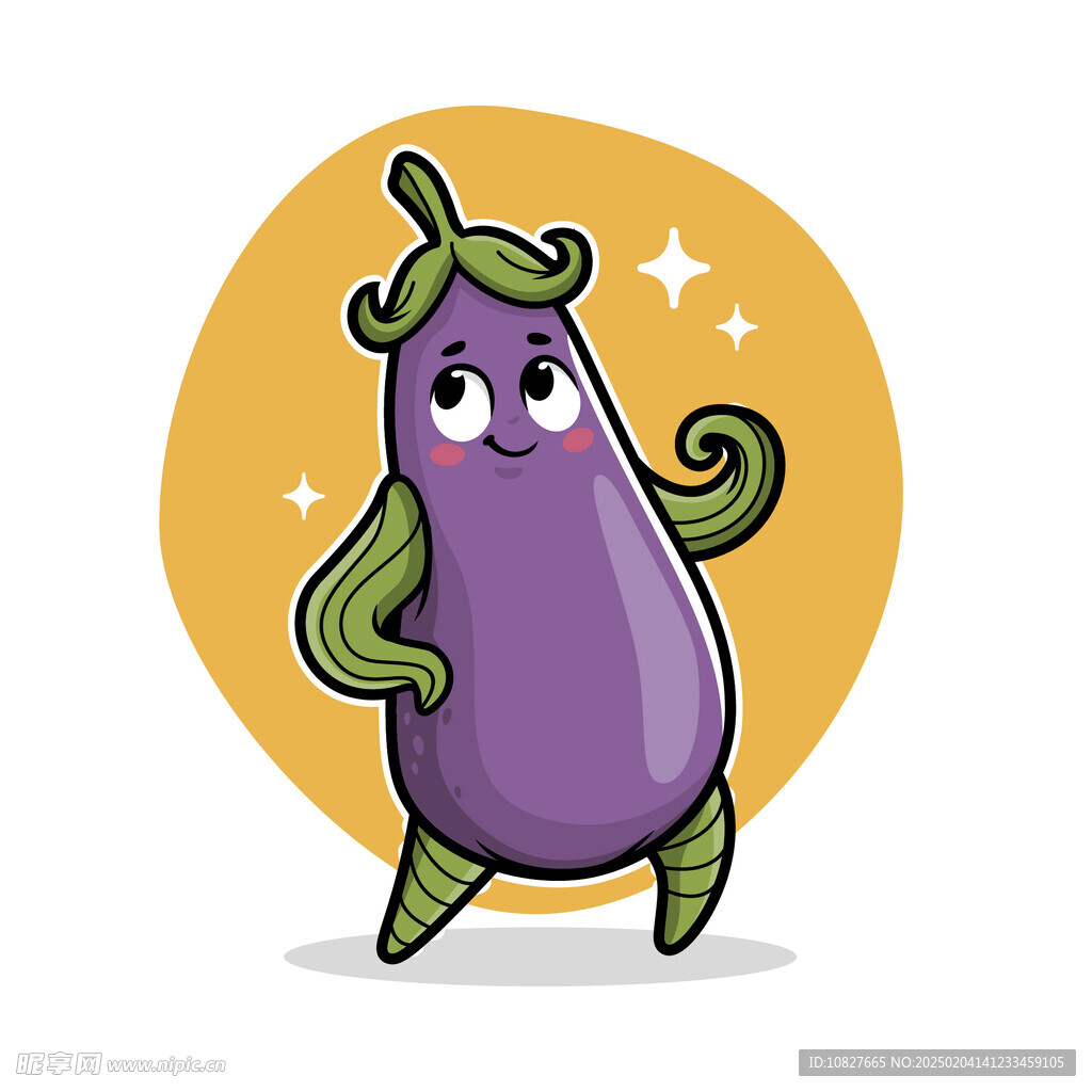 茄子卡通人