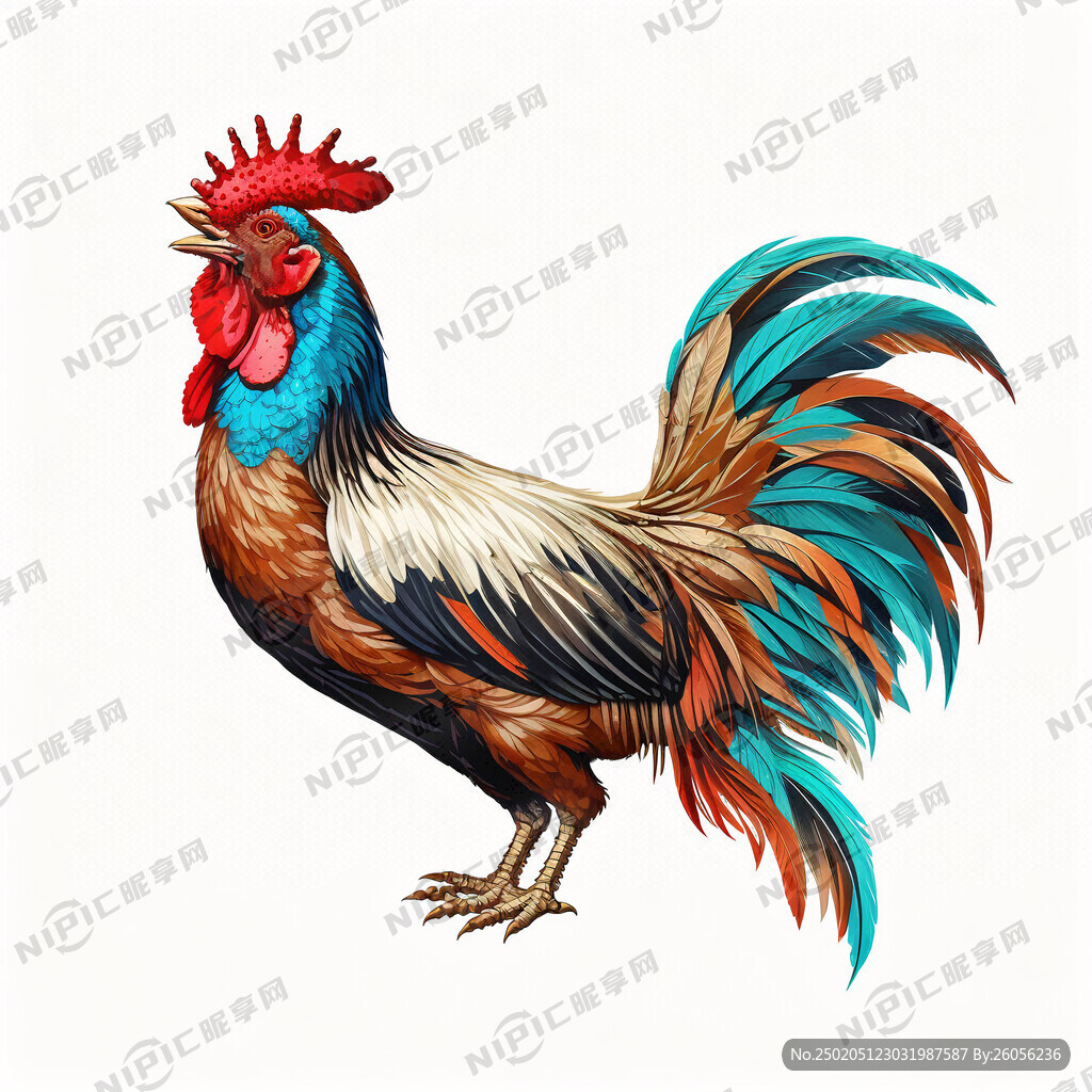 土公鸡透明矢量图