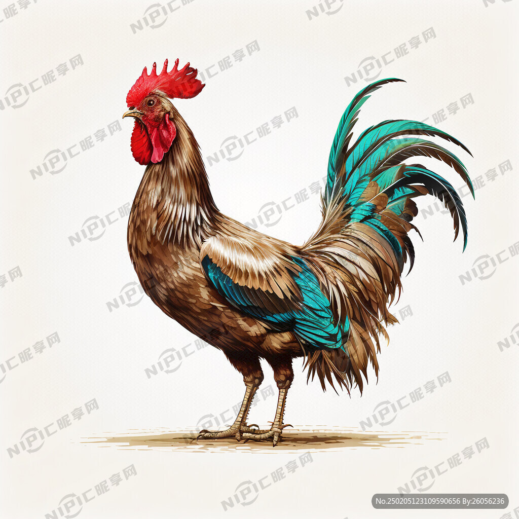 土公鸡透明矢量图