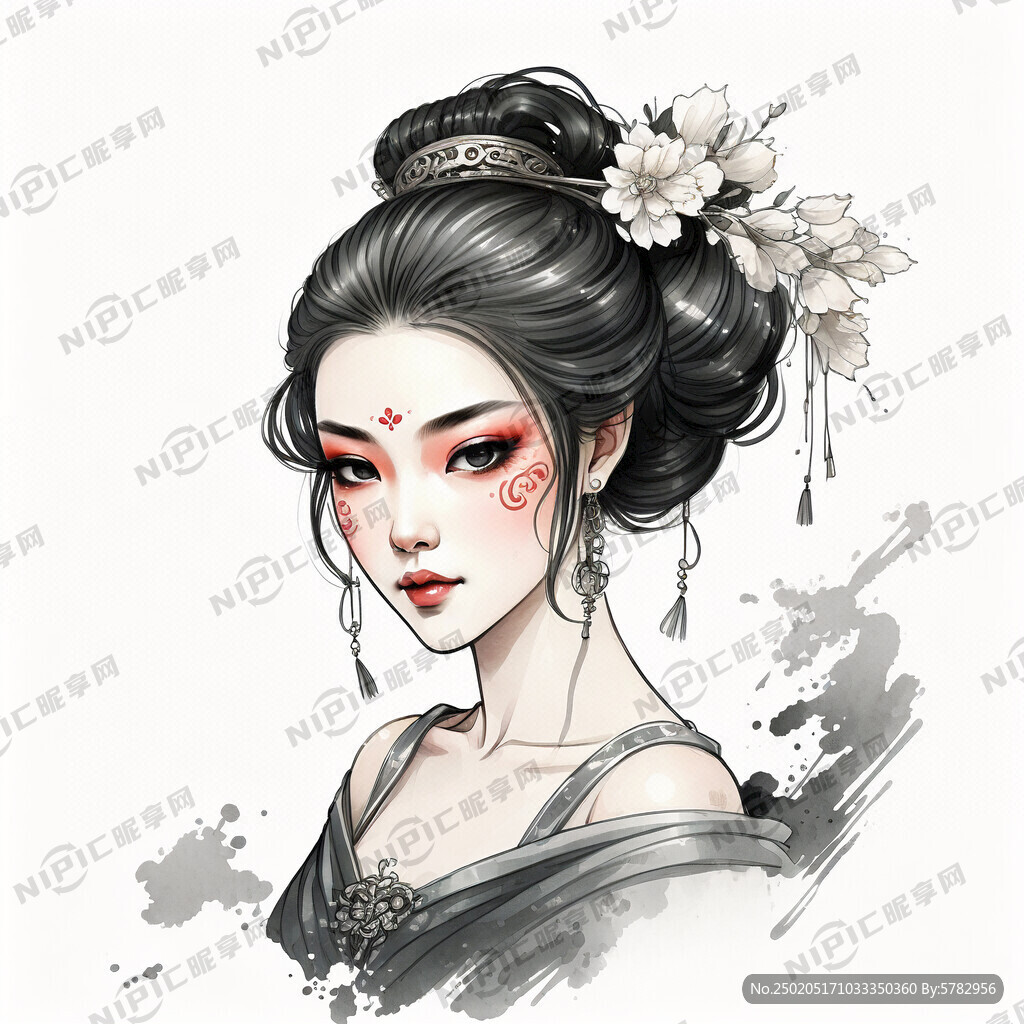 男人的脸 西施 妩媚 卡通的