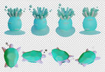 3D海龟与水草PSD元素