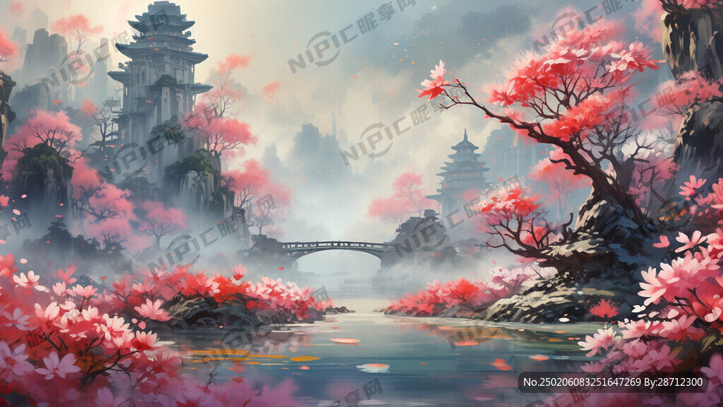 游戏梦幻唯美新中式风景 超高清