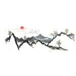 水墨山水背景