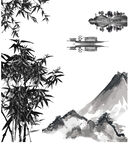 水墨山水背景