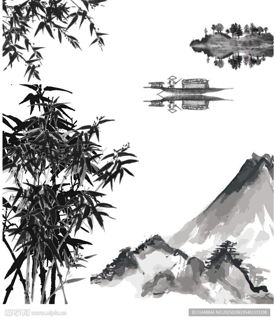 水墨山水背景