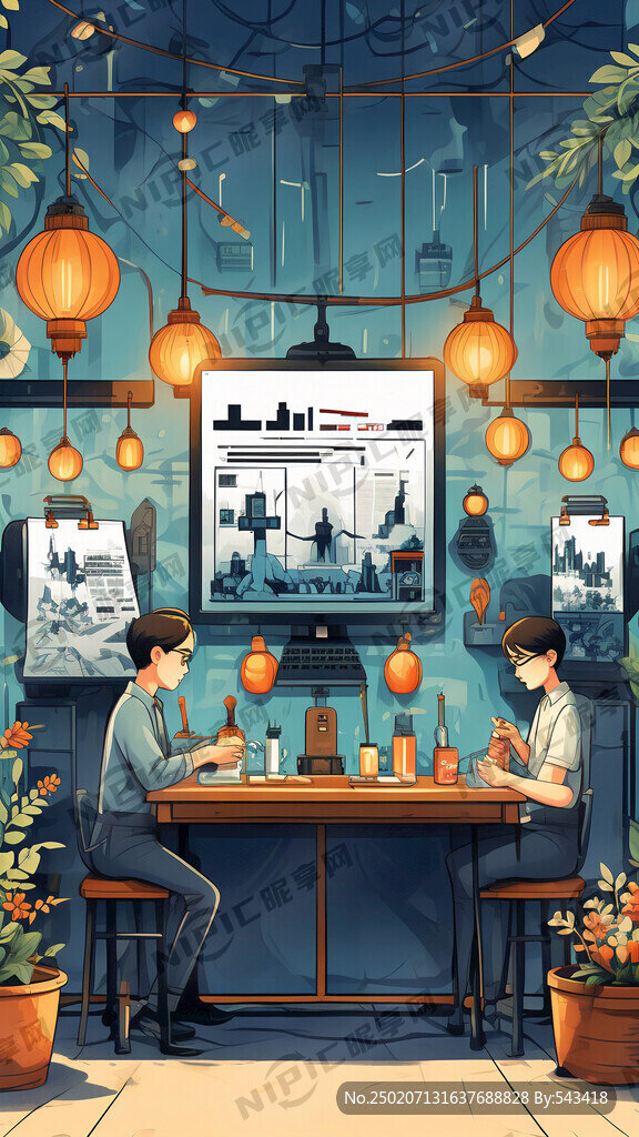招聘海报背景图