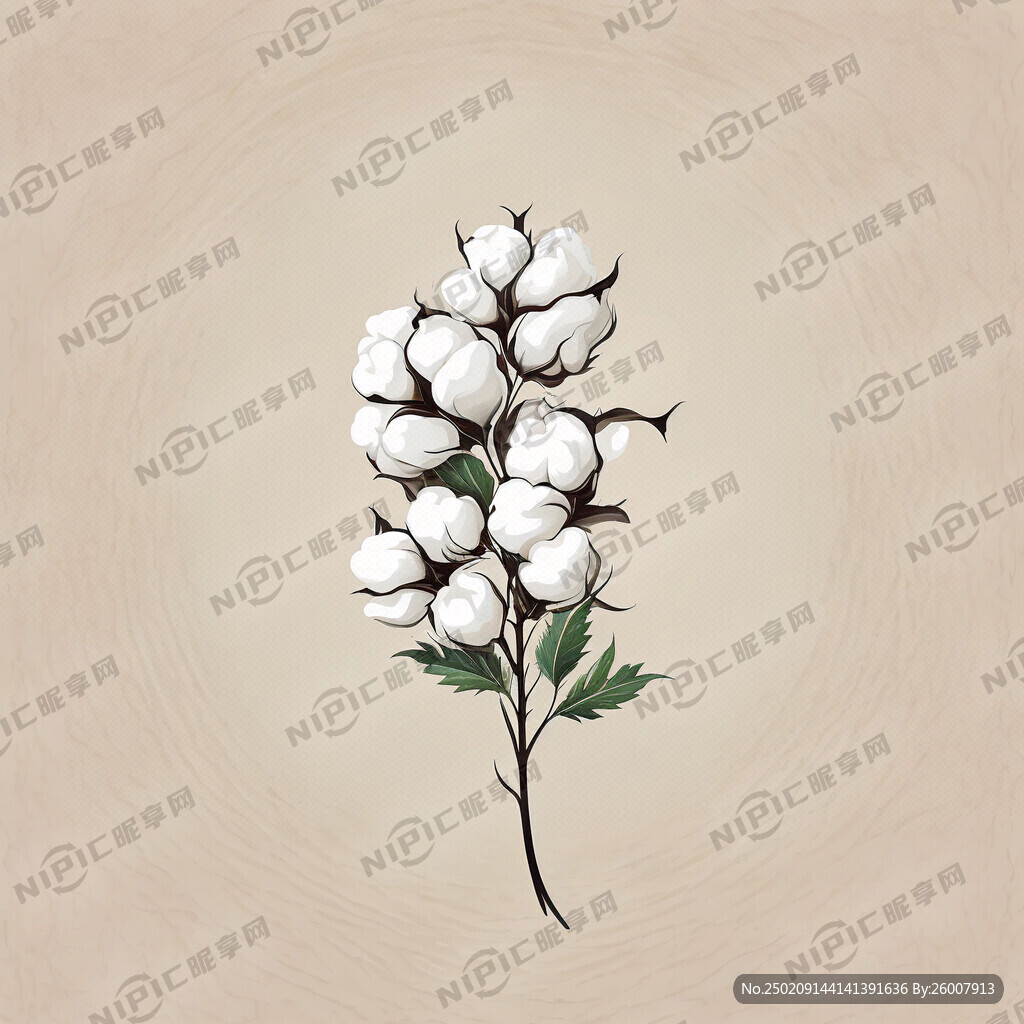 棉花 矢量图 棉花花朵 标识