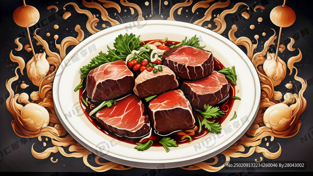 火锅店吊龙和牛胸口肉海报。原价
