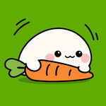 可爱创意小精灵爱胡萝卜