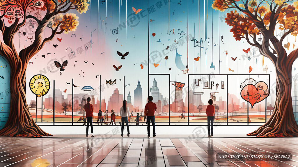 请生成一幅主题为顺心童心、生动