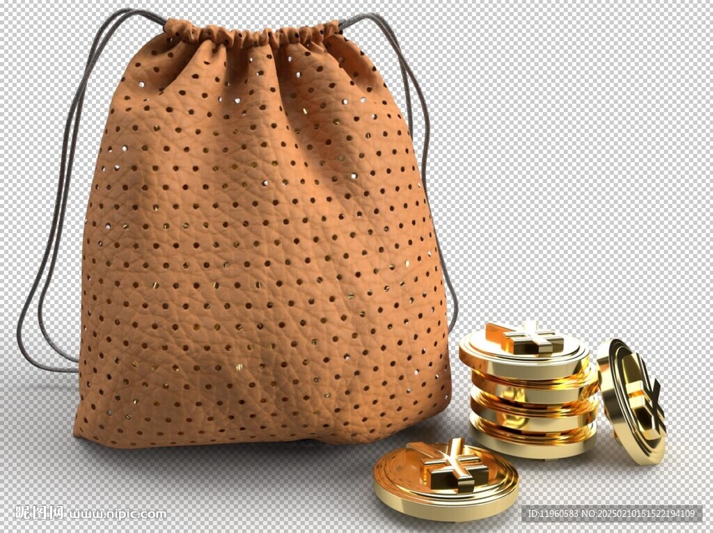 金币袋子金融符号