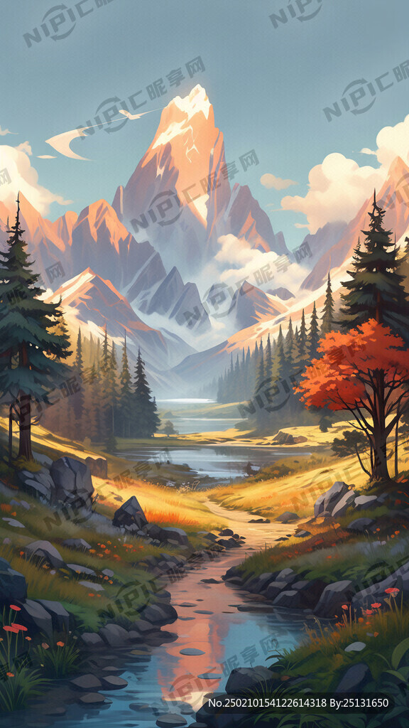 竖版 温馨风景画