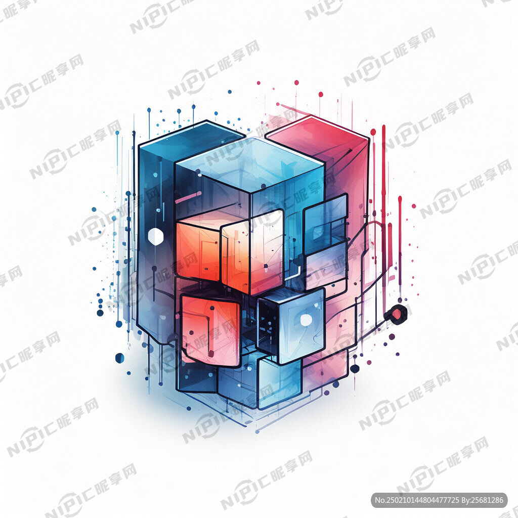 数据分析软件商标 简笔画风