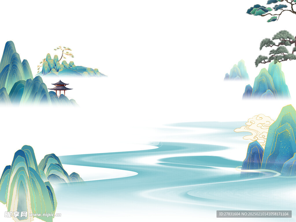 中国风山水插画