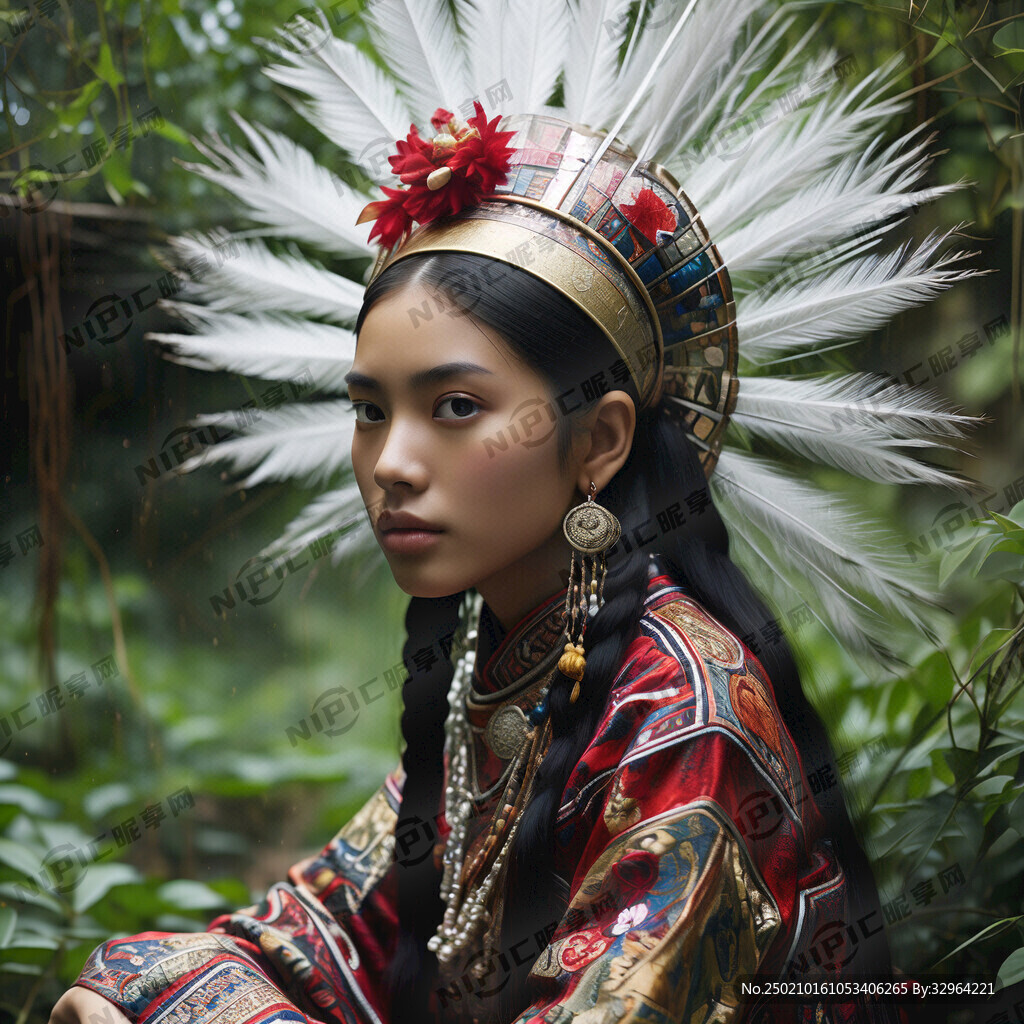 少数民族瑶族 女生