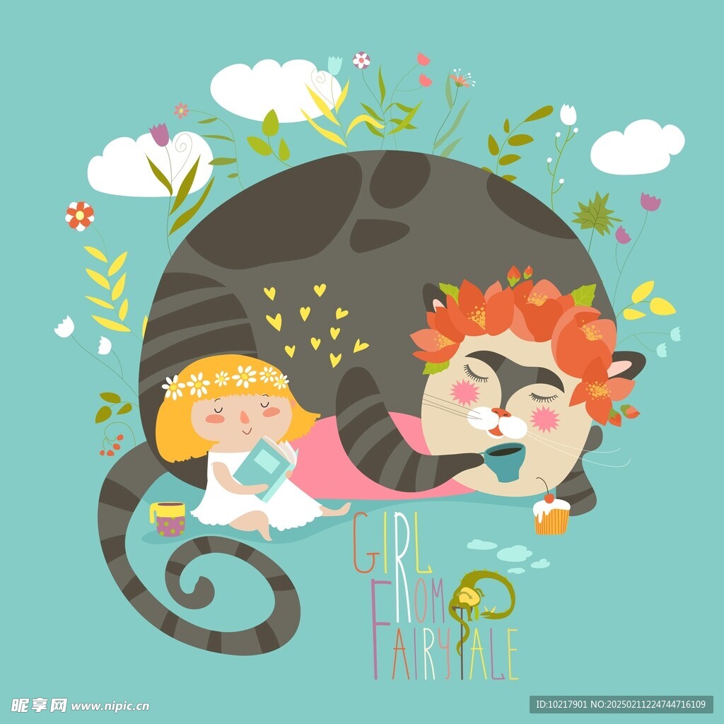可爱卡通手绘插画