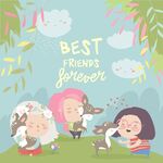 可爱卡通手绘儿童绘本插画