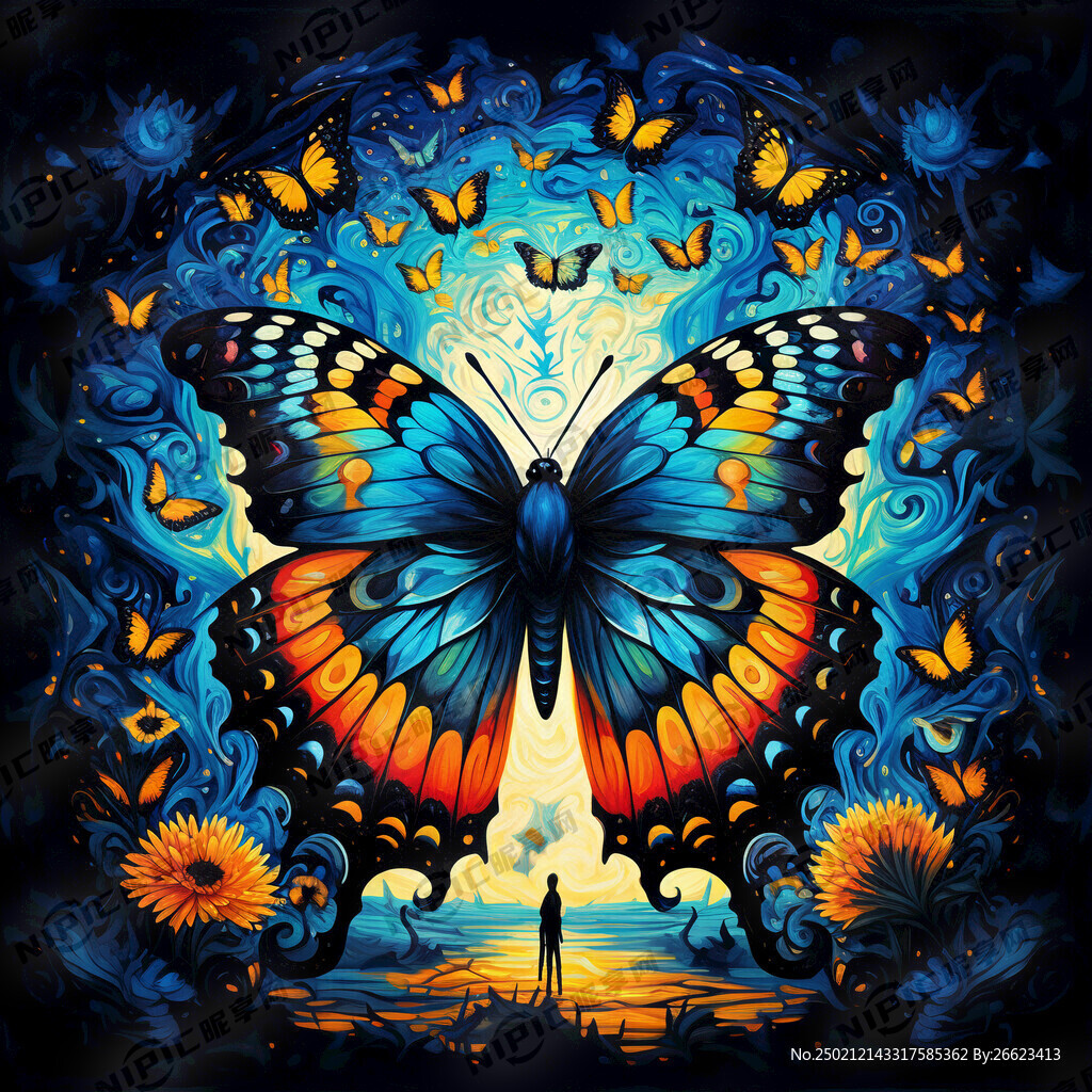 蝴蝶暗黑系图片