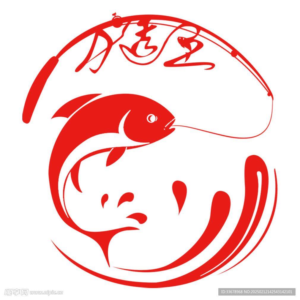 钓鱼咬钩
